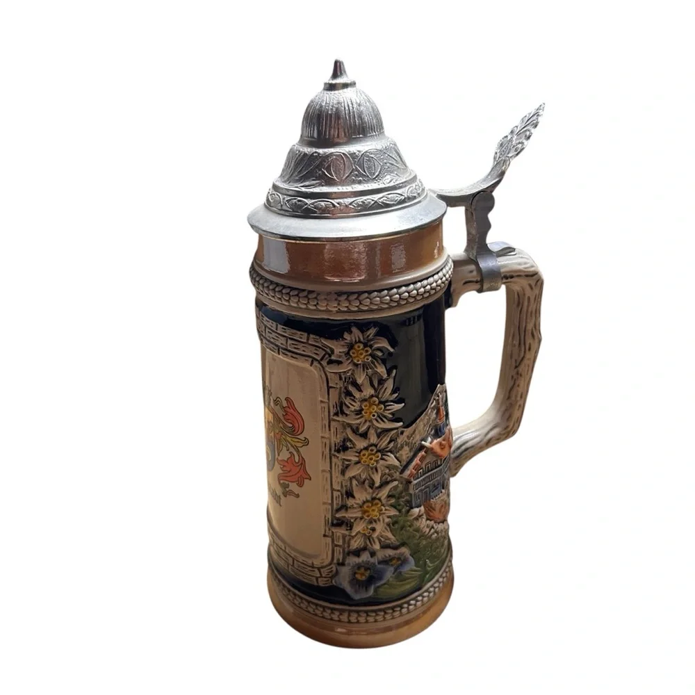 VINTAGE 1970’s Berlin Beer Stein with Lid Original Gerz Gerzit Germany EUC